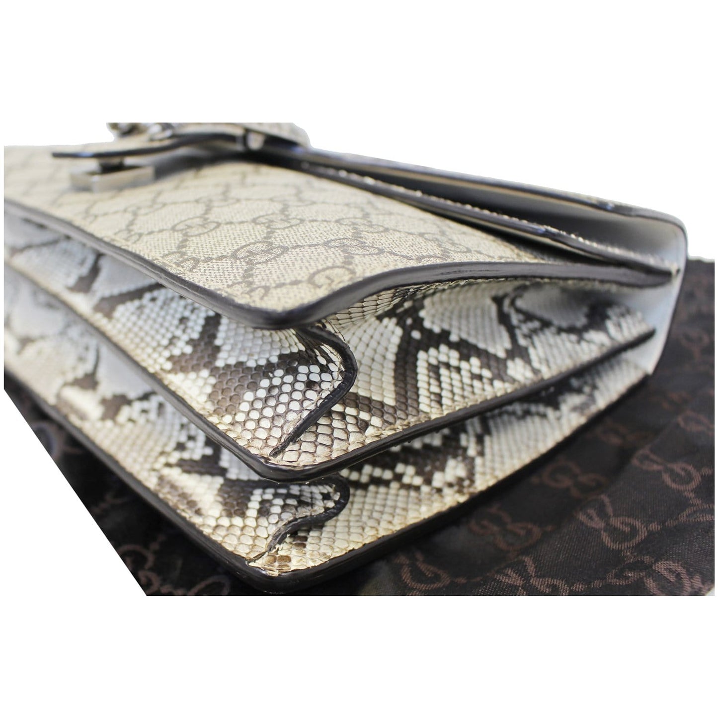 GUCCI Dionysus Medium GG Supreme Embroidered Shoulder Bag 400235 Beige