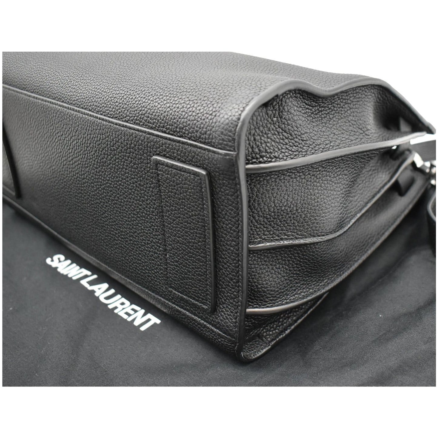 YVES SAINT LAURENT Sac de Jour Small Grained Leather Shoulder Bag Black