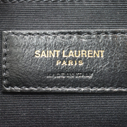 YVES SAINT LAURENT Lou Camera Leopard-Print Leather Crossbody Bag Black