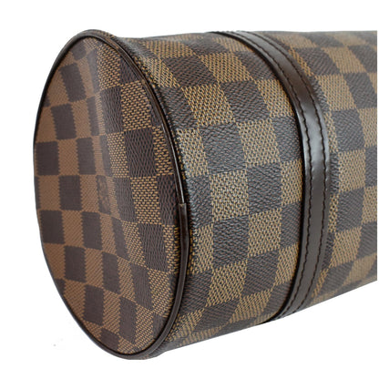 LOUIS VUITTON Papillon 26 Damier Ebene Satchel Bag Brown