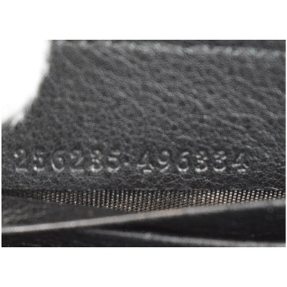 GUCCI Embossed Crocodile Zip Around Bifold Wallet Black 256235 - Final Sale