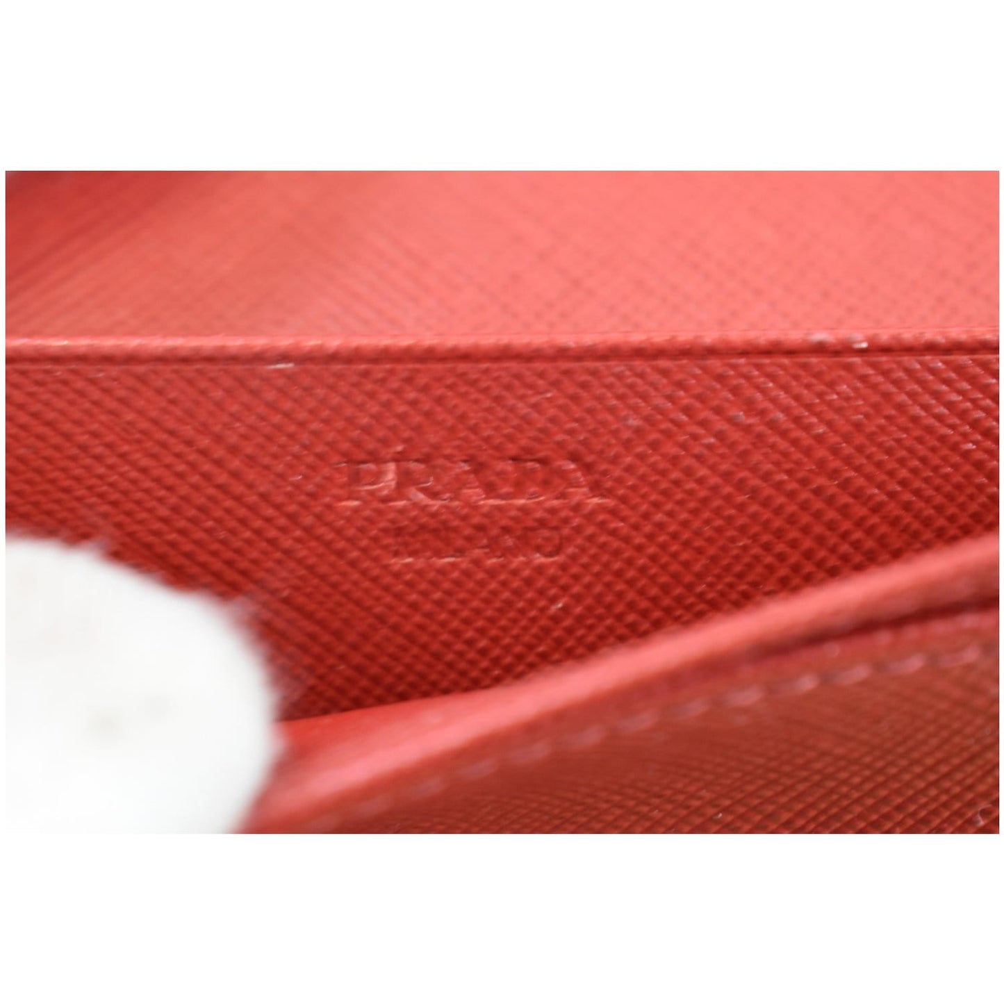 PRADA Saffiano Leather Bi-Fold Wallet Card Case Coin Purse Red - Final Sale