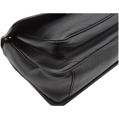 YVES SAINT LAURENT Niki Medium Leather Shoulder Bag Black