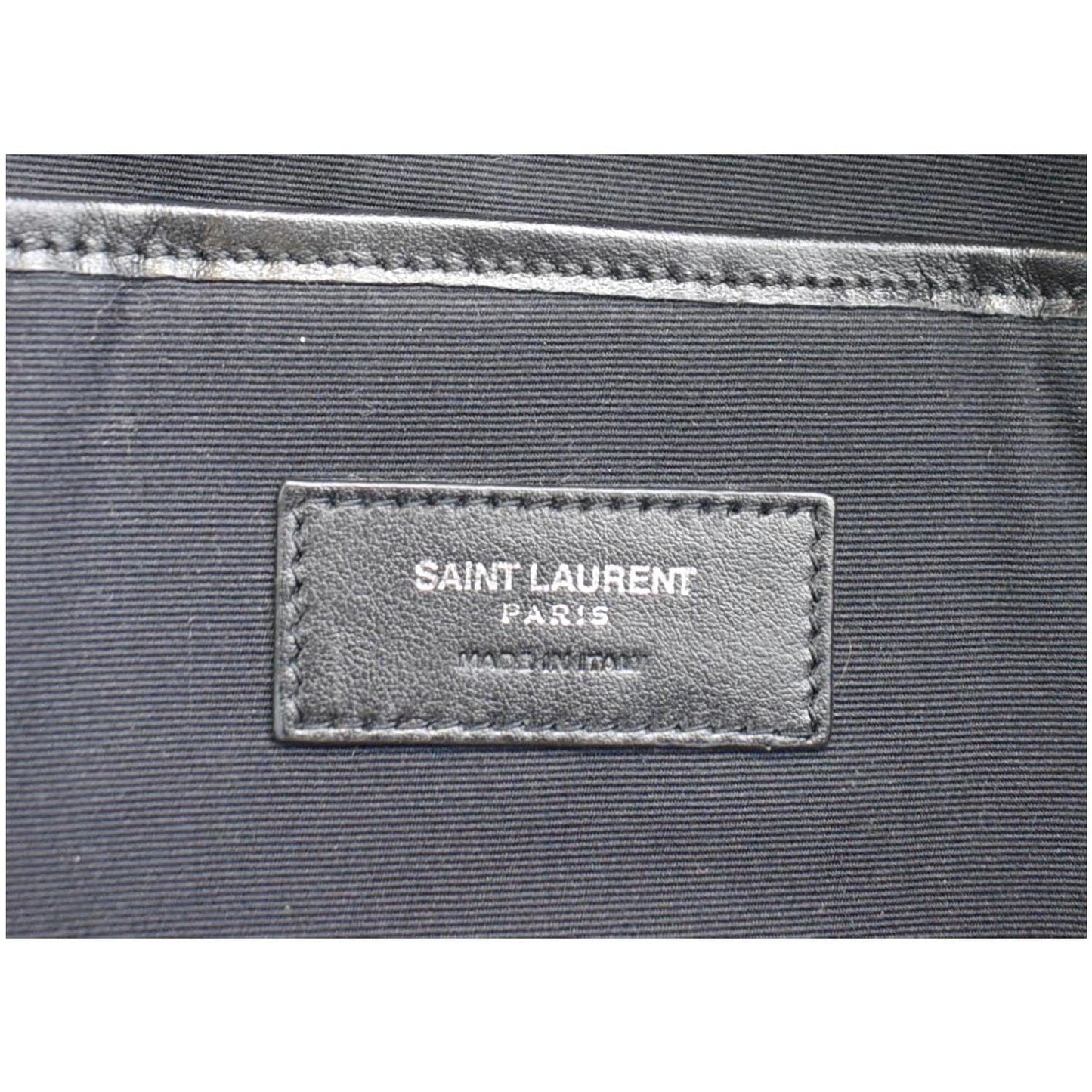 YVES SAINT LAURENT Mini City Sequin Leather Backpack Bag Black