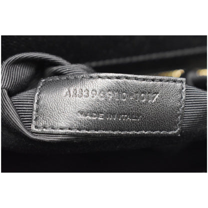 YVES SAINT LAURENT Large Envelope Grain De Poudre Chain Shoulder Bag Black