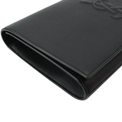 YVES SAINT LAURENT Leather Clutch Wallet Black