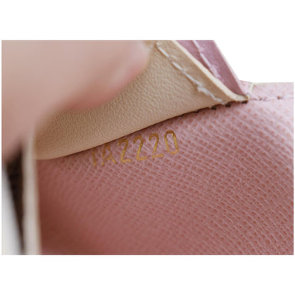 LOUIS VUITTON Emilie Damier Azur Wallet White