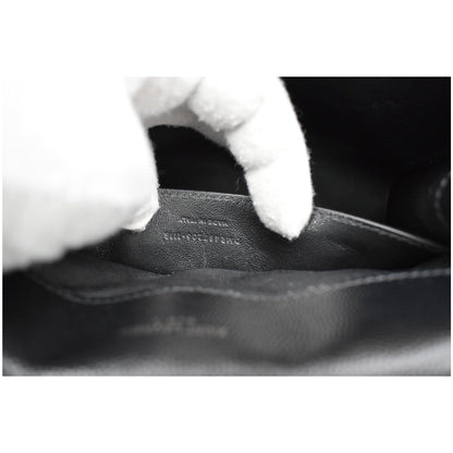 YVES SAINT LAURENT Envelope Mix Matelassé Chain Medium Leather Crossbody Bag Black