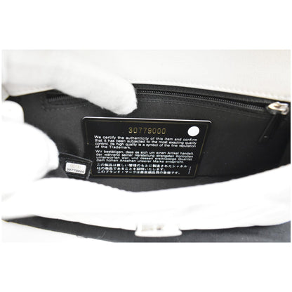 CHANEL My Everything Small Caviar Quilted Leather Flap Shoulder Bag White
