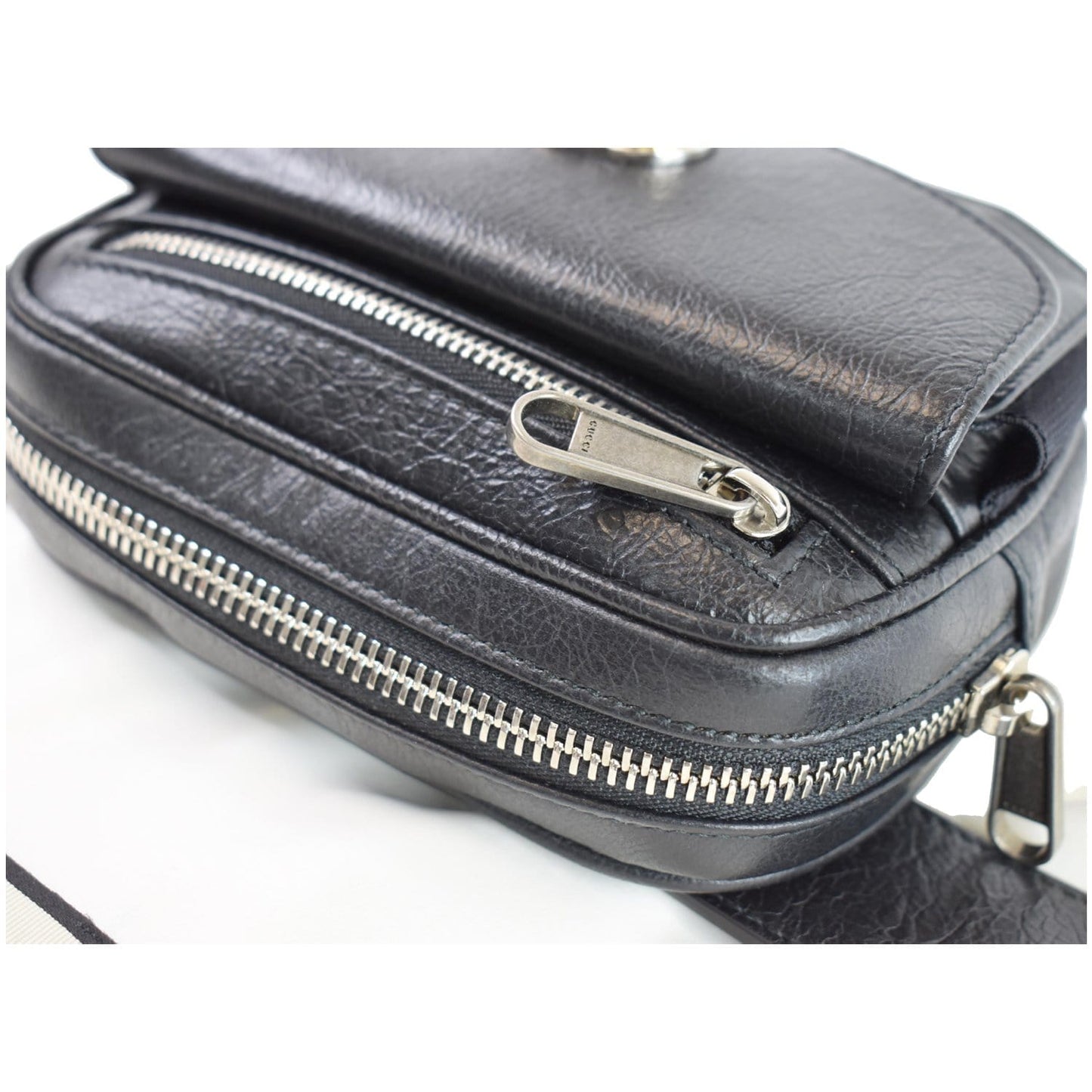 GUCCI Morpheus Leather Belt Bag Black 597676 - Final Sale