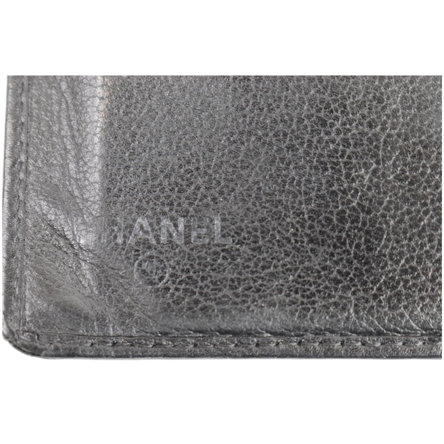 CHANEL Camellia Leather Wallet on Chain Shoulder Bag Black