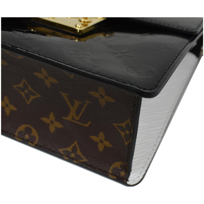 LOUIS VUITTON Spring Street Vernis Leather Crossbody Bag Black