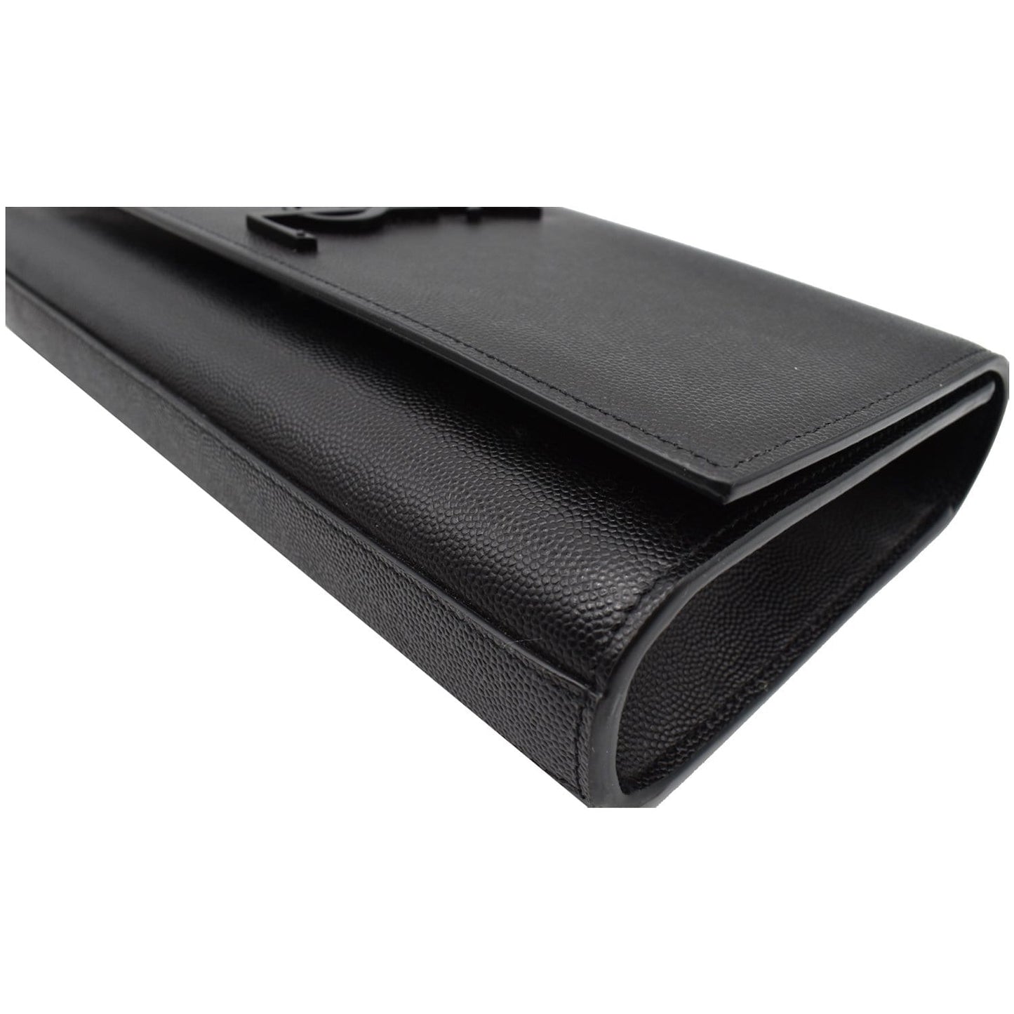 YVES SAINT LAURENT Kate Leather Clutch Wallet Black