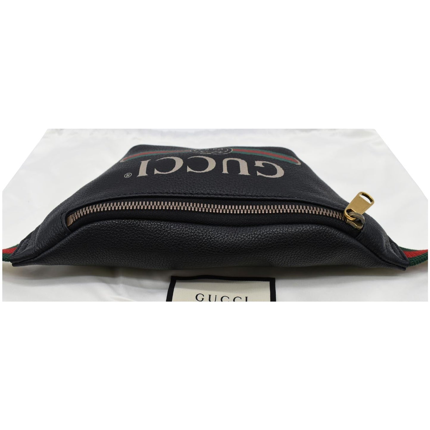 GUCCI Print Small Leather Belt Small Waist Bum Bag Black 527792 - 10% OFF