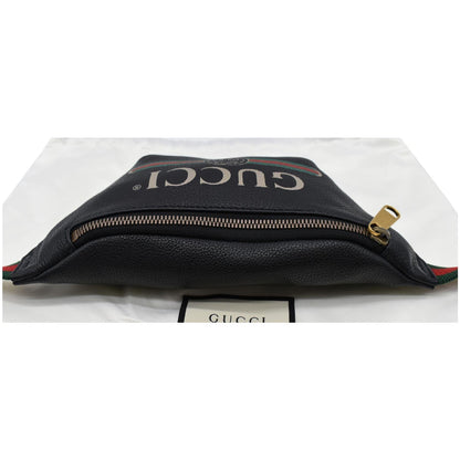 GUCCI Print Small Leather Belt Small Waist Bum Bag Black 527792 - 10% OFF