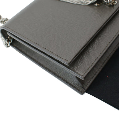 YVES SAINT LAURENT Small Kate Tassel Leather Shoulder Bag Grey - Hot Deals