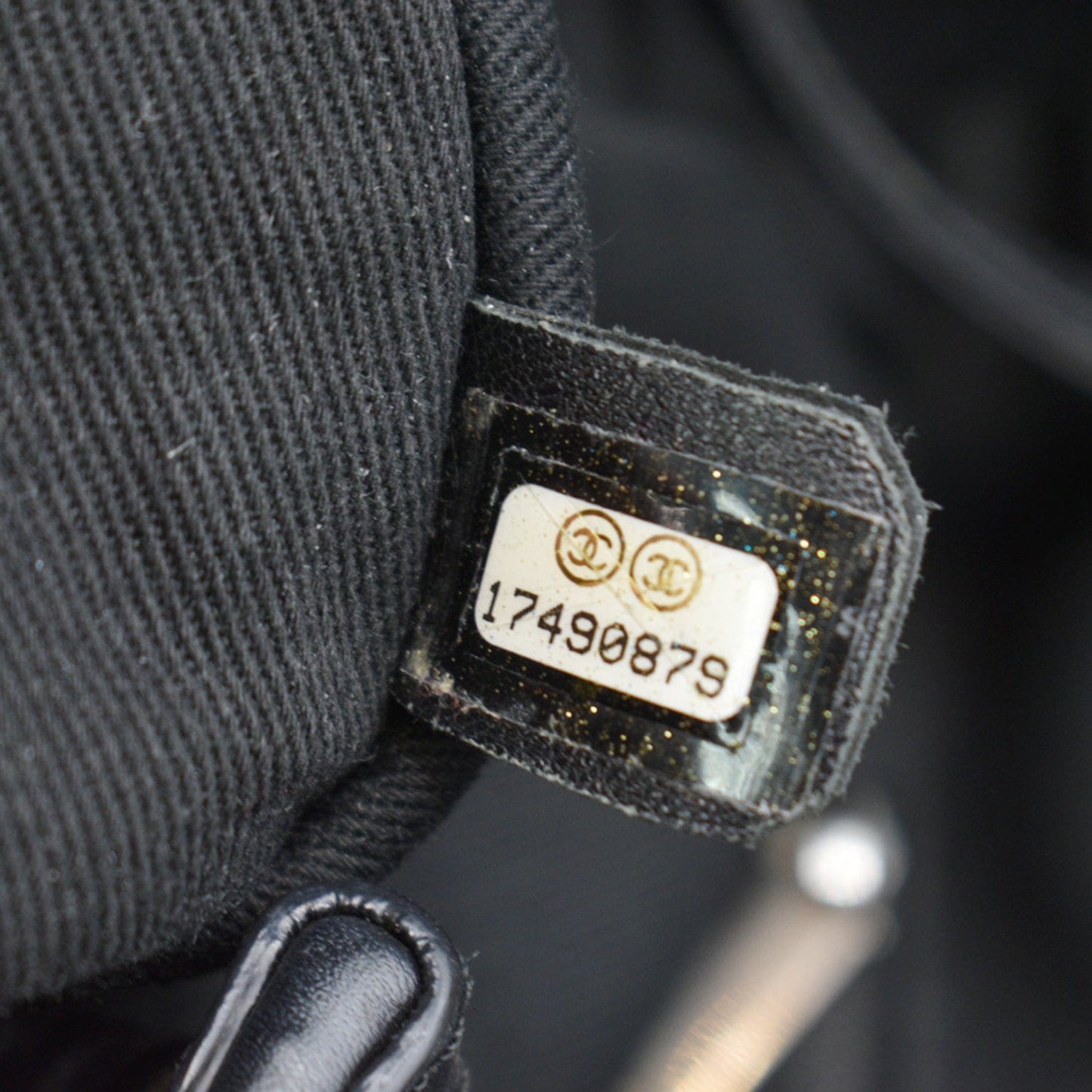 CHANEL Perforated Up In The Air Calfskin Tote Bag Black