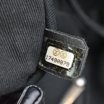 CHANEL Perforated Up In The Air Calfskin Tote Bag Black