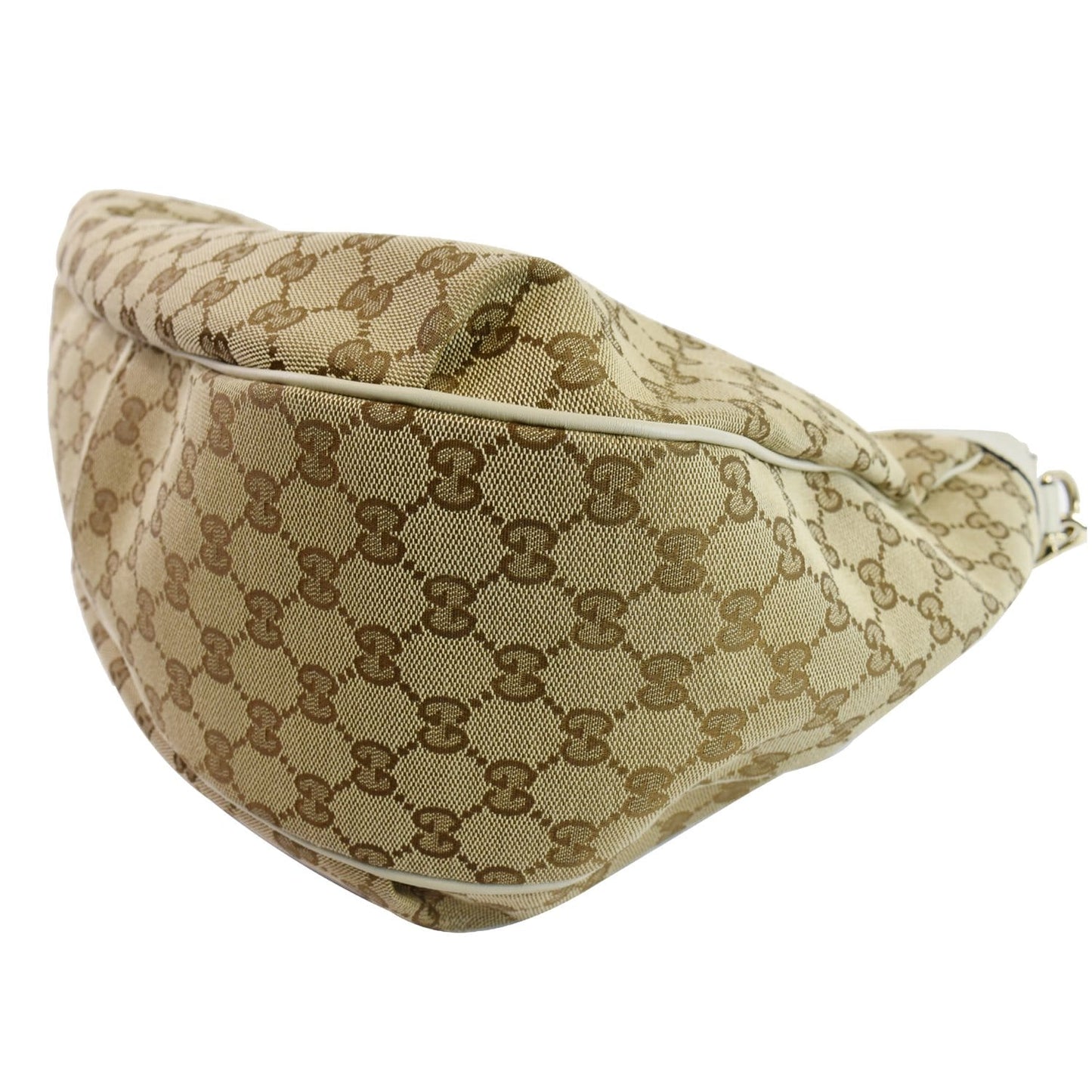 GUCCI Emily Medium GG Canvas Hobo Shoulder Bag Beige 322226