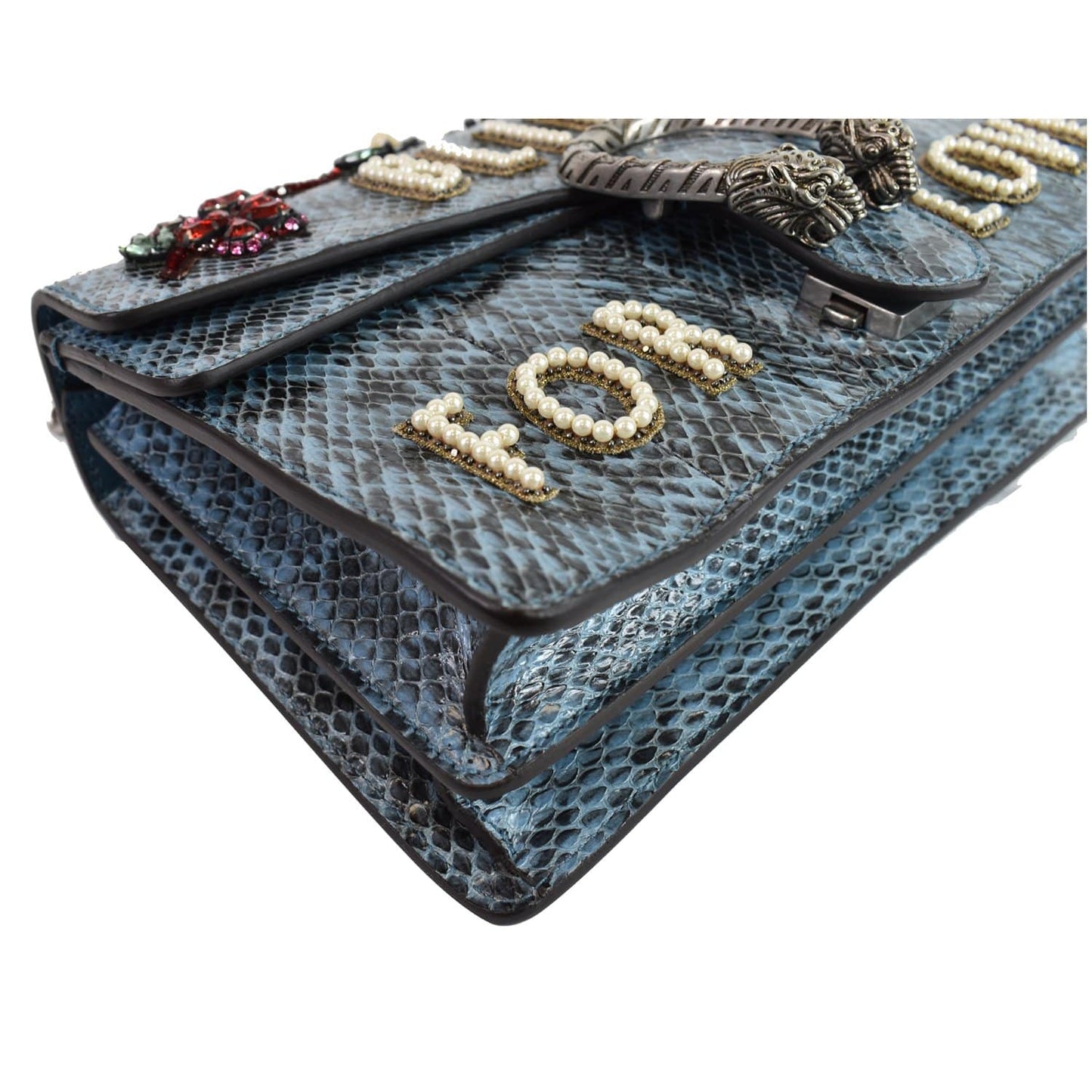 GUCCI Dionysus Small Blind For Love Python Shoulder Bag Marine Blue 481606 - 15% OFF