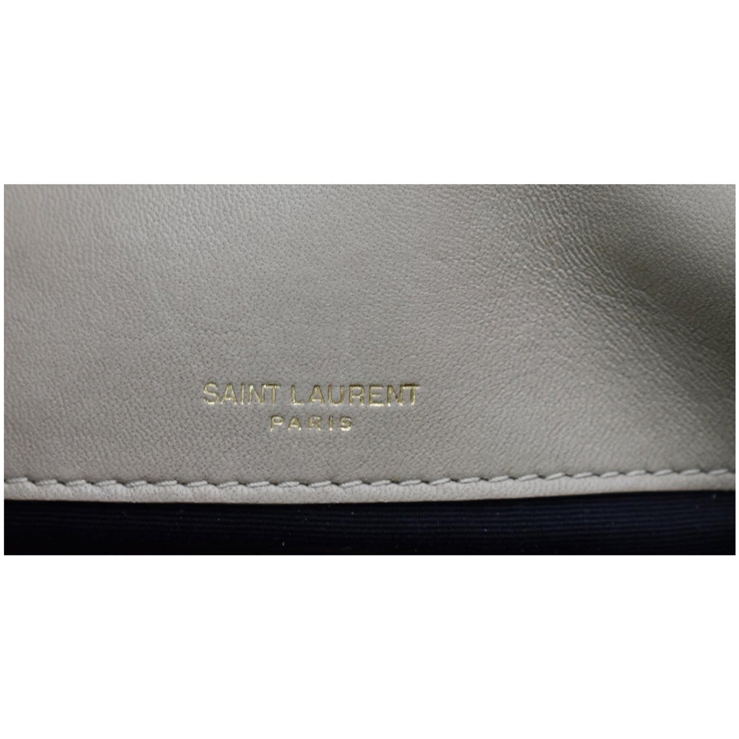 YVES SAINT LAURENT Jamie Suede Leather Shoulder Bag Sea Salt
