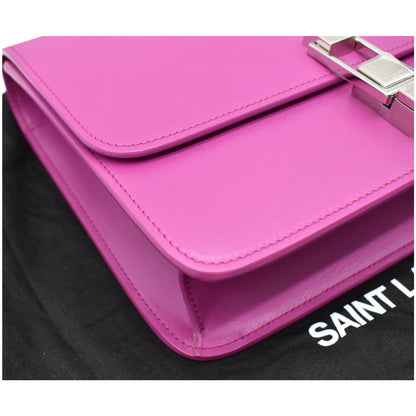YVES SAINT LAURENT Le Carre Leather Shoulder Bag Pink - 10% OFF