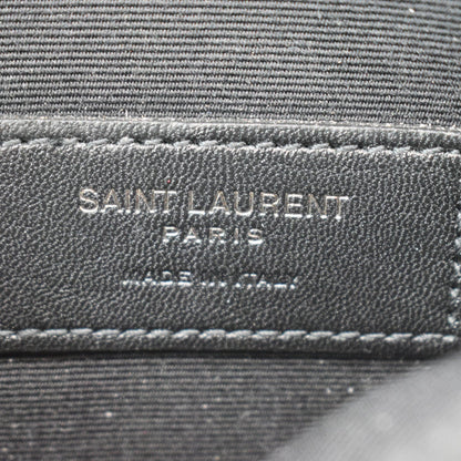 YVES SAINT LAURENT Matelasse Bill Grain De Poudre Zip Pouch Black