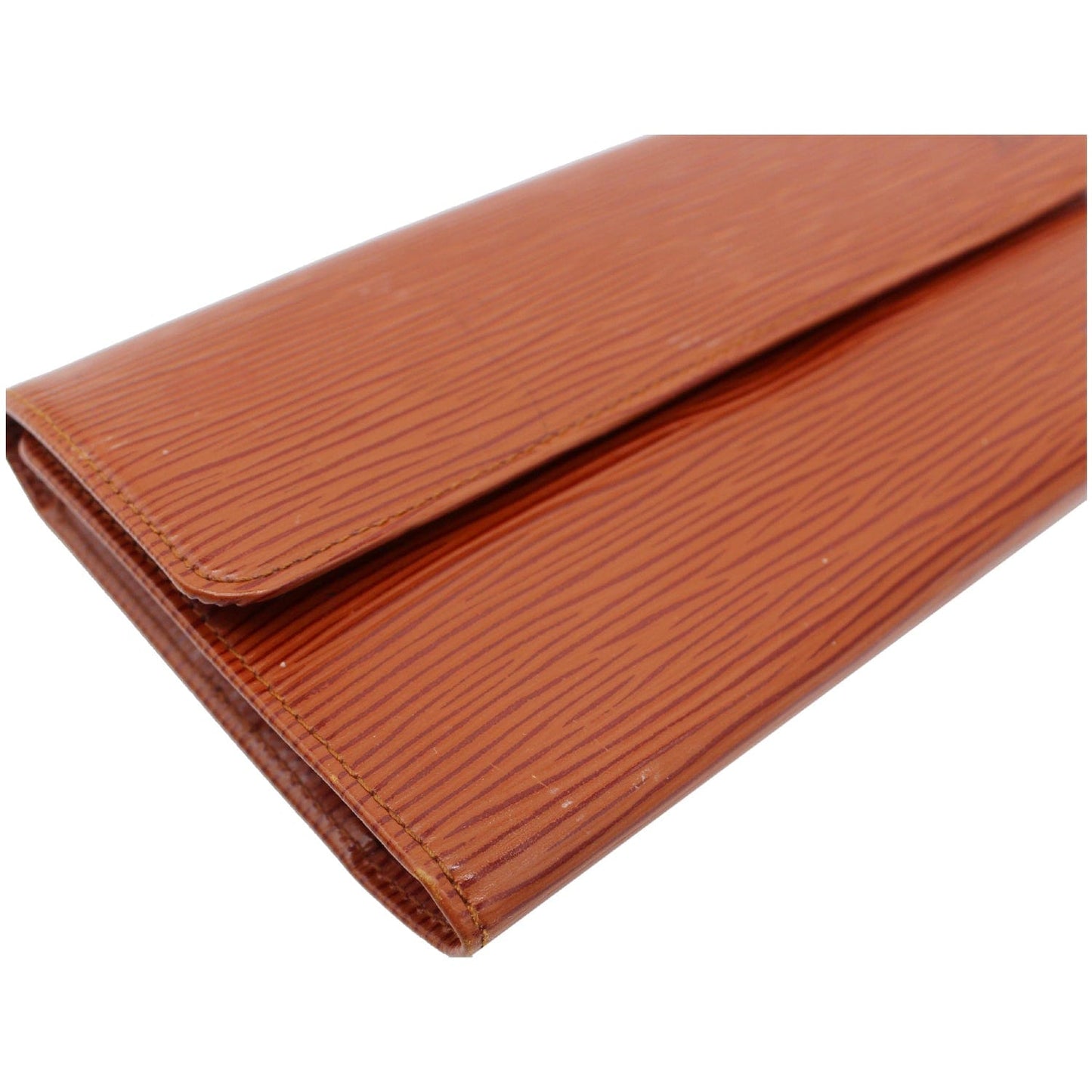 LOUIS VUITTON Continental Flap Epi Leather Wallet Orange