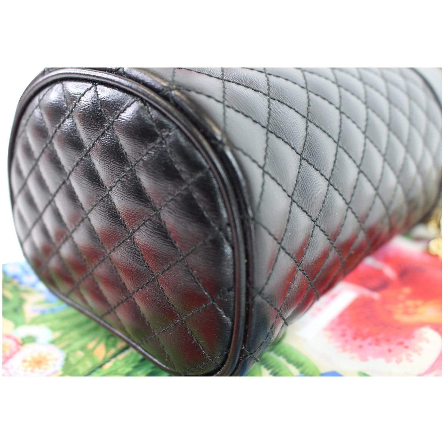 GUCCI Trapuntta Calfskin Leather Belt Crossbody Bag Black 572298 - Final Sale
