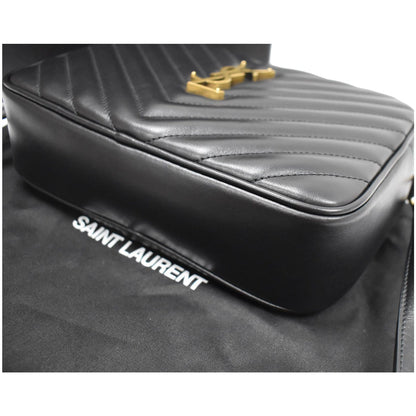 YVES SAINT LAURENT Lou Leather Camera Crossbody Bag Black