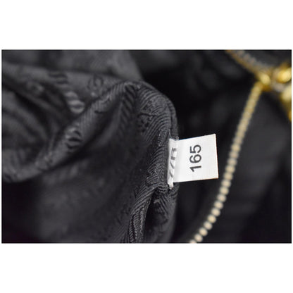 PRADA Tessuto Saffiano Nylon Tote Shoulder Bag Black