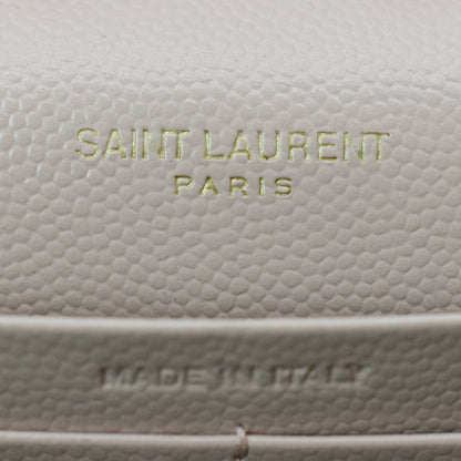 YVES SAINT LAURENT Grain De Poudre Chain Wallet Pink