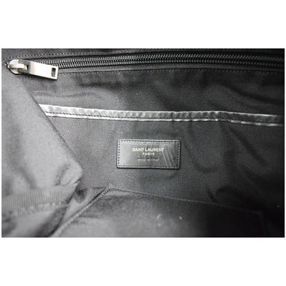 YVES SAINT LAURENT Hunting Rucksack Canvas Backpack Bag Black