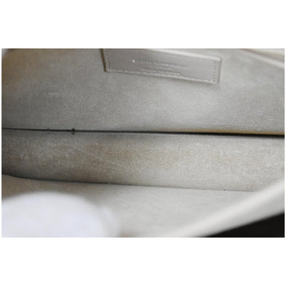 YVES SAINT LAURENT Monogram Sunset Medium Leather Shoulder Bag Beige