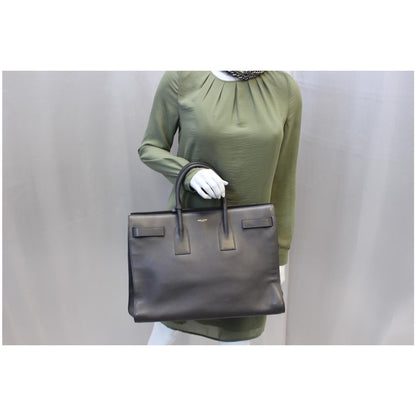 YVES SAINT LAURENT Sac de Jour Medium Calfskin Leather Satchel Bag - 15% OFF