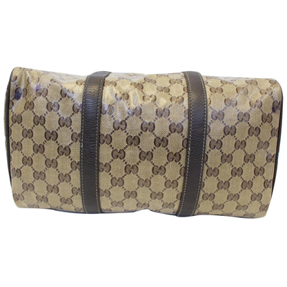 GUCCI Crystal Coated GG Guccissima Boston Bag 265697 Beige