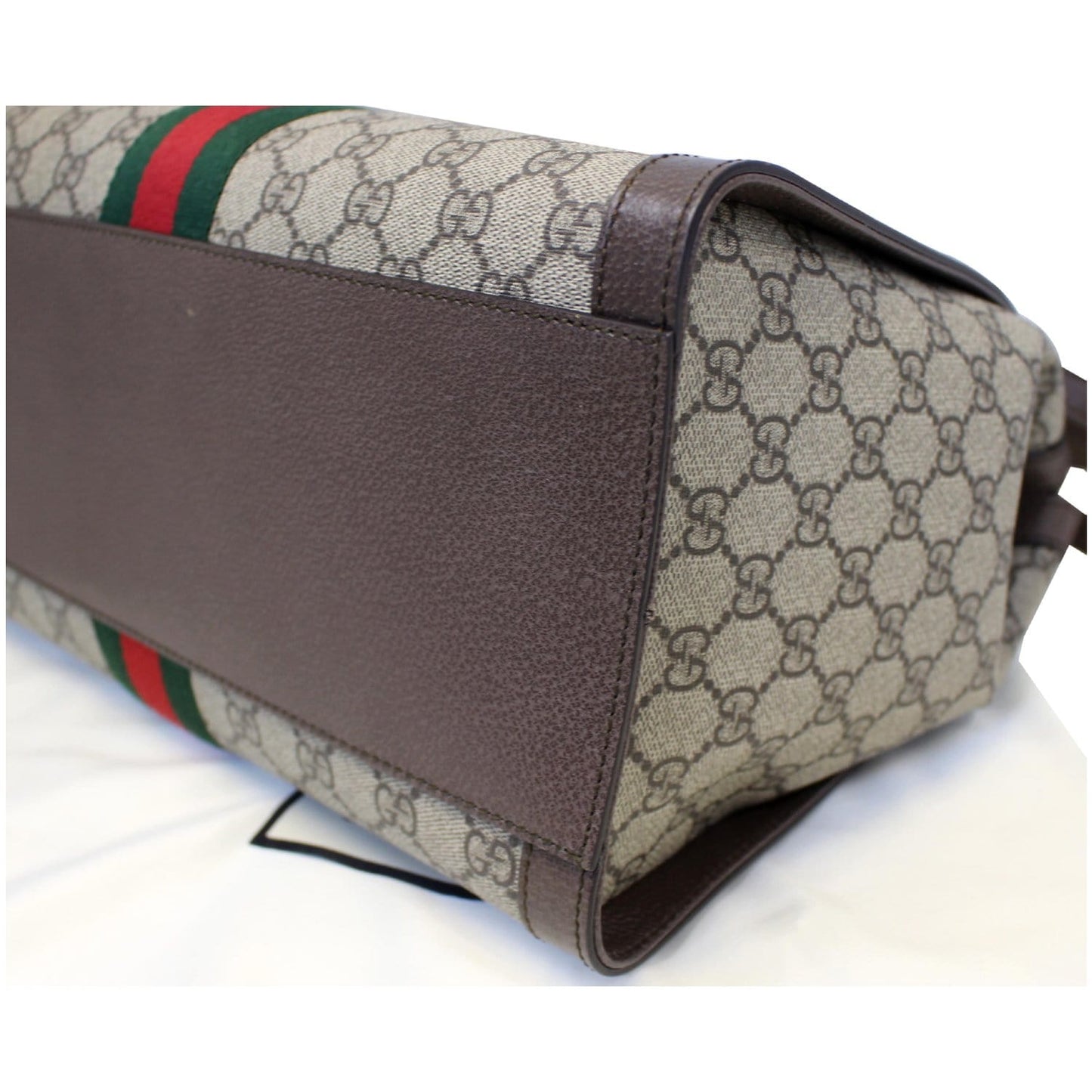 GUCCI Ophidia Medium GG Supreme Tote Shoulder Bag Beige 524537