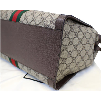 GUCCI Ophidia Medium GG Supreme Tote Shoulder Bag Beige 524537