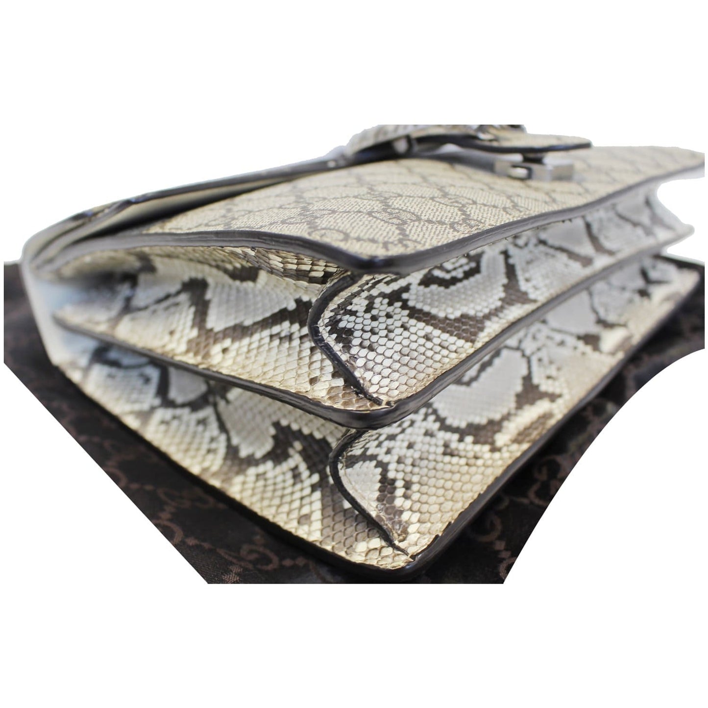 GUCCI Dionysus Medium GG Supreme Embroidered Shoulder Bag 400235 Beige