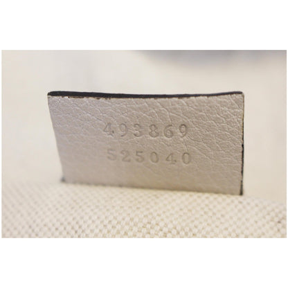 GUCCI Print Leather White Belt Waist Bum Bag Medium 493869