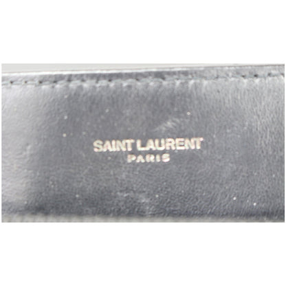 YVES SAINT LAURENT Medium Loulou Matelasse Leather Chain Shoulder Bag Black