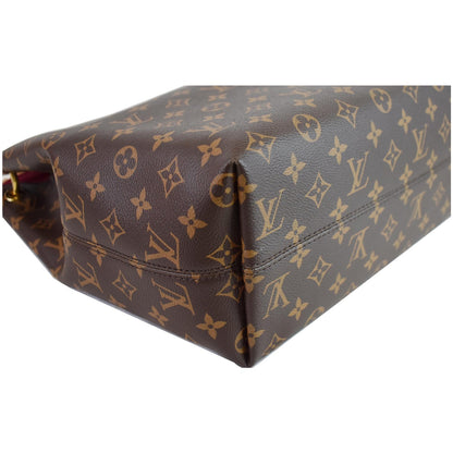 LOUIS VUITTON Graceful MM Monogram Canvas Shoulder Bag Brown