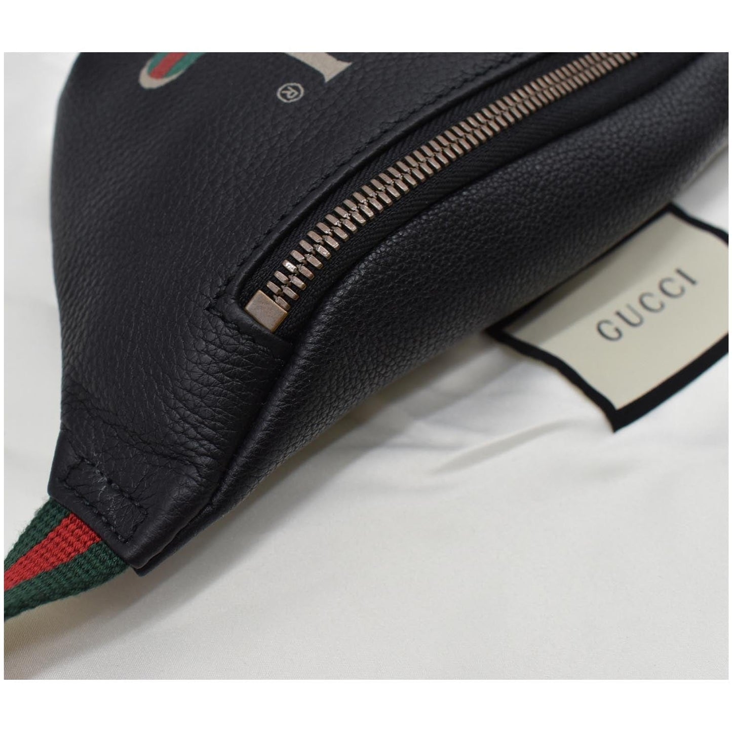 GUCCI Print Small Leather Belt Small Waist Bum Bag Black 527792 - 10% OFF