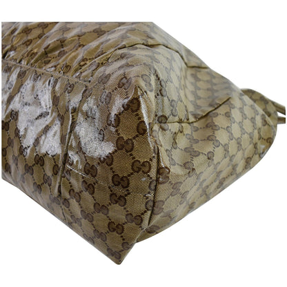 GUCCI Hysteria Large Crystal Coated Canvas Tote Bag Beige 197022