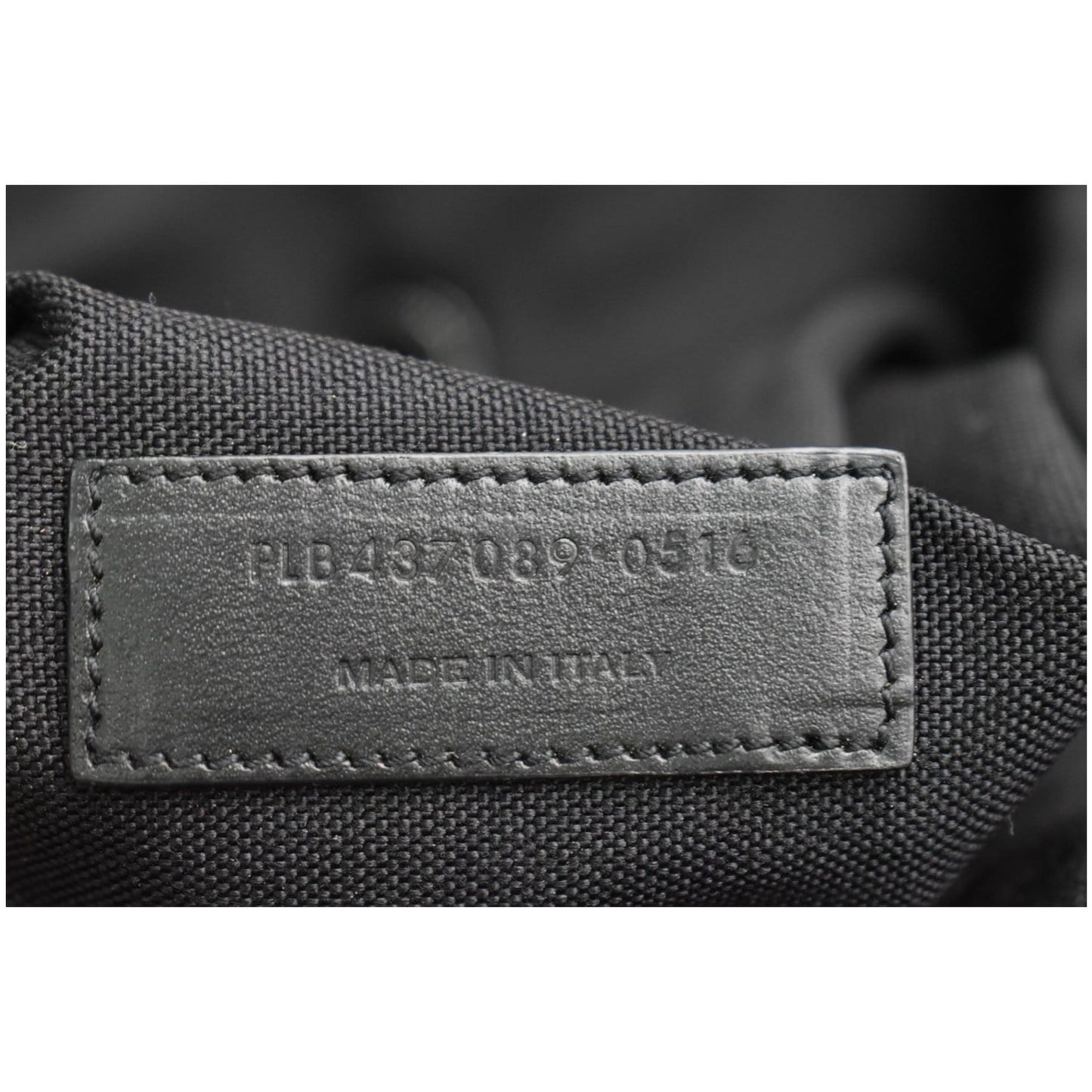 YVES SAINT LAURENT Hunting Rucksack Canvas Backpack Bag Black