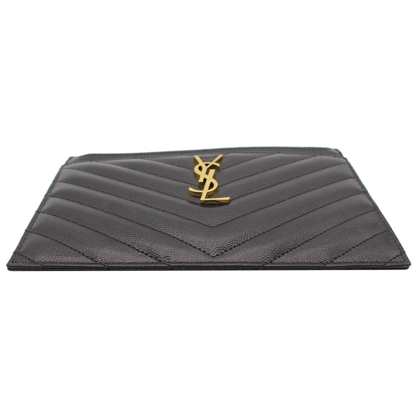 YVES SAINT LAURENT Bill Pouch Grain De Poudre Black