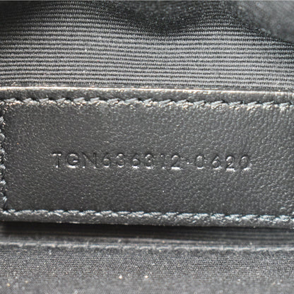 YVES SAINT LAURENT Matelasse Bill Grain De Poudre Zip Pouch Black