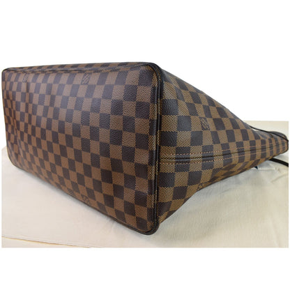 LOUIS VUITTON Neverfull GM Damier Ebene Shoulder Bag Brown