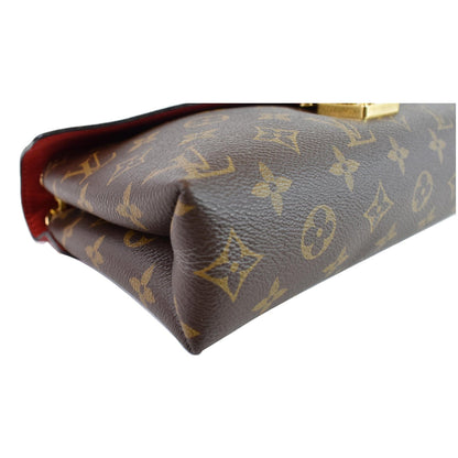 LOUIS VUITTON Pallas Chain Monogram Canvas Crossbody Bag Brown