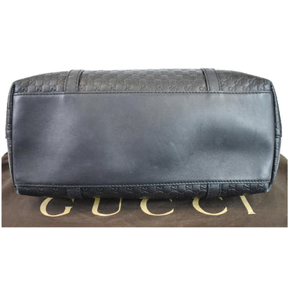 GUCCI Micro Guccissima Leather 2Way Shoulder Bag Black 449655